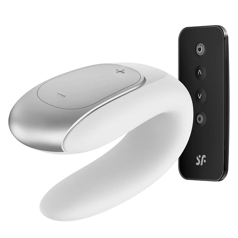 Satisfyer - Double Fun App-Controlled Couple's Vibrator with Remote Control (White)