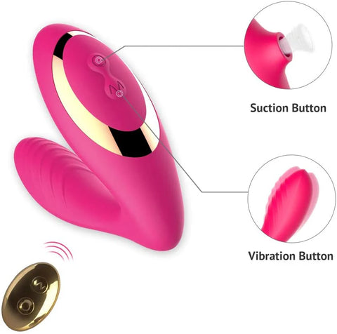 Tracy's Dog - Clitoral Air Stimulator Sucking Vibrator with Remote OG 2 (Pink)
