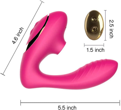 Tracy's Dog - Clitoral Air Stimulator Sucking Vibrator with Remote OG 2 (Pink)