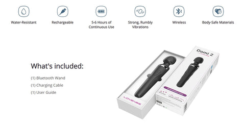 Lovense - Domi Wand 2 App Controlled Super Powerful Mini Wand