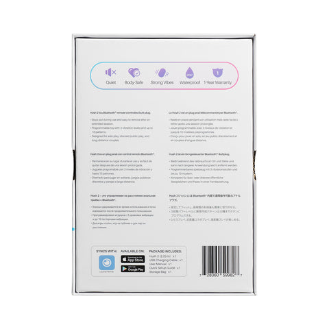 Lovense - Hush 2 2.25-inch App-Controlled Wearable Butt Plug