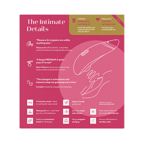 Womanizer - Premium 2 Silicone Rechargeable Clitoral Stimulator