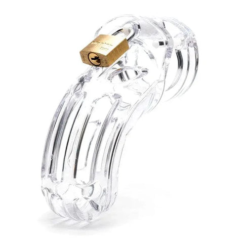 CBX - The Curve 3 3/4" Curved Cock Cage and Lock Chastity Set