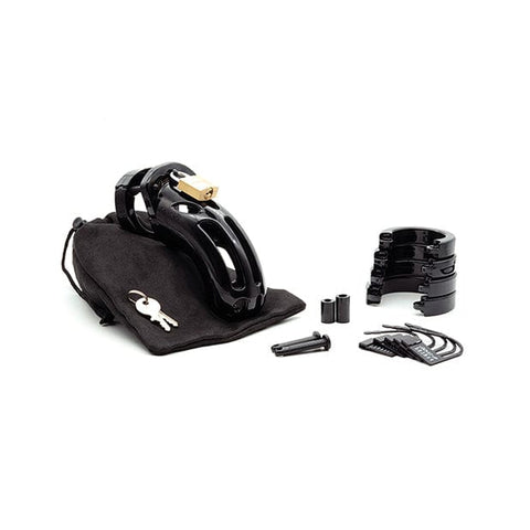 CBX - The Curve 3 3/4" Curved Cock Cage and Lock Chastity Set