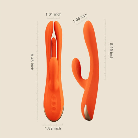Honey Play Box - Terri App-Controlled Kinky Finger Tapping Rabbit Vibrator Orange