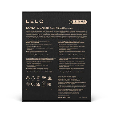 Lelo - Sona 3 Cruise App-Controlled Clitoral Stimulator Plum