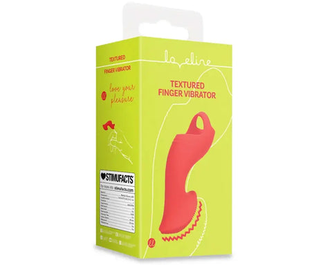 Loveline - Textured Finger Silicone Vibrator Sunrise Red