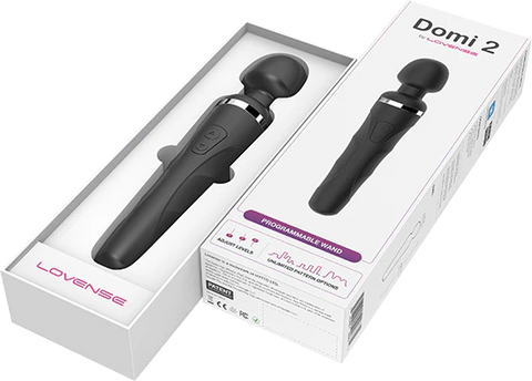 Lovense - Domi 2 App-Controlled Wand Massager (Black)