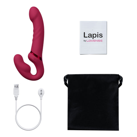 Lovense - Lapis App-Controlled 9-inch Dual-ended Strapless Strap-on Dildo