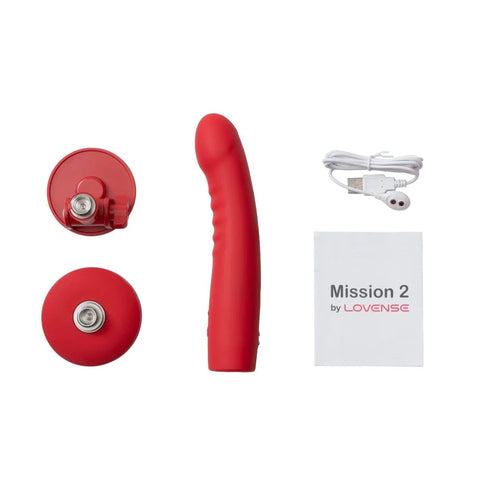 Lovense - Mission 2 Vibrating suction cup dildo Plastic / Silicone