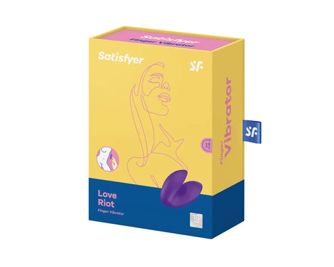 Satisfyer - Love Riot Silicone Finger Vibrator Purple