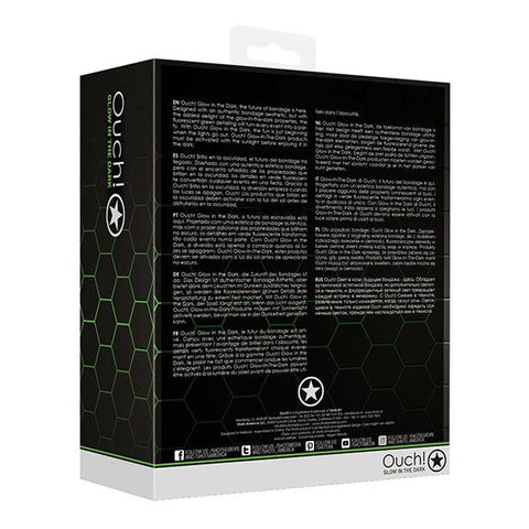 Shots - Ouch Bed Bindings Restraint Kit Glow in the Dark (Black)