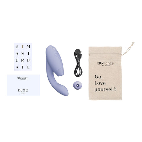 Womanizer - Duo 2 Pleasure Air Clitoral Stimulator and G-spot Vibrator