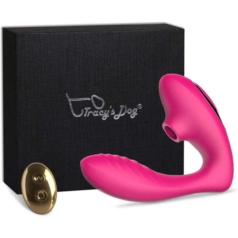 Tracy's Dog - Clitoral Air Stimulator Sucking Vibrator with Remote OG 2 (Pink)