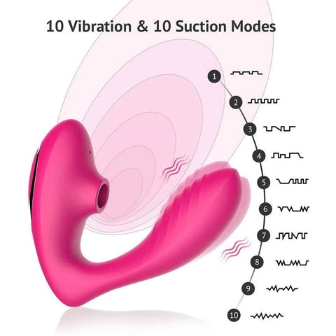Tracy's Dog - Clitoral Air Stimulator Sucking Vibrator with Remote OG 2 (Pink)