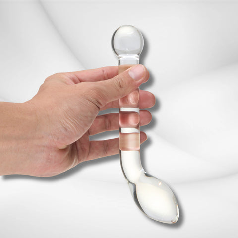 Geisha's Gems - 7.4-inch Double Delight Dual-ended Glass Dildo