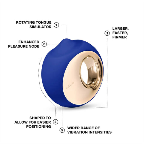 Lelo - Ora 3 Rechargeable Oral Sex Tongue Stimulator Midnight Blue