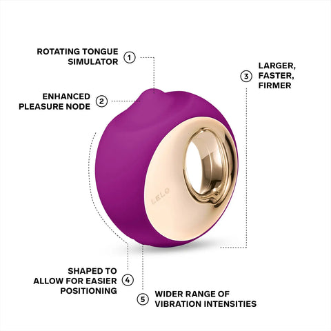 Lelo - Ora 3 Rechargeable Oral Sex Tongue Stimulator Deep Rose
