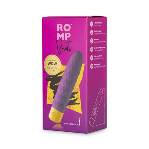 Romp - Beat Rechargeable Silicone Ribbed Classic Vibrator