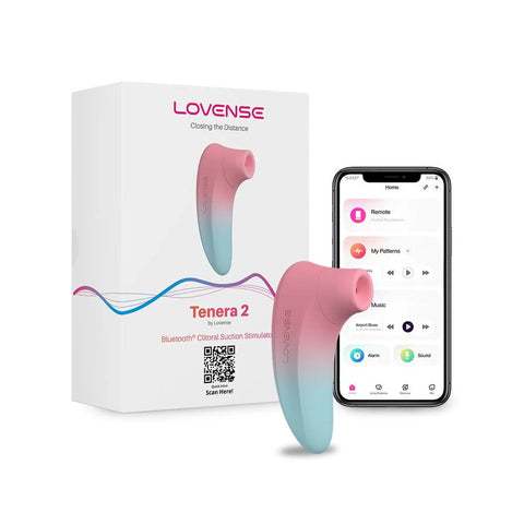 Lovense - Tenera 2 App-Controlled Clitoral Air Stimulator (Pink/Blue) Multi Colour