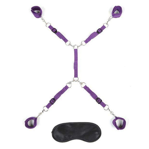 Lux Fetish - 7 Piece Bed Spreader Playful Restraint System
