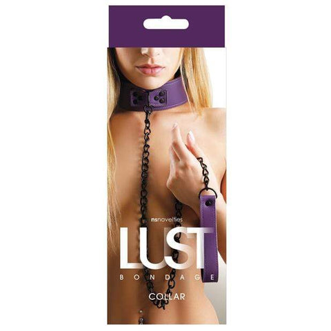 NS Novelties - Lust Bondage Collar and Leash (Purple)