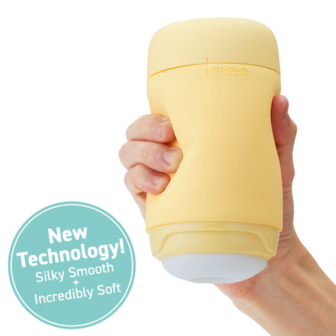Tenga - Puffy Reusable Male Masturbator Custard Yellow