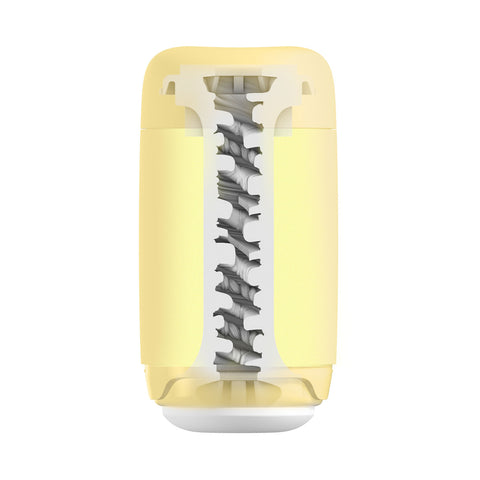 Tenga - Puffy Reusable Male Masturbator Custard Yellow
