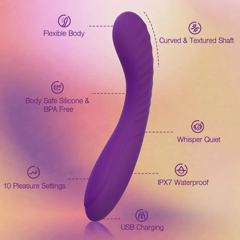 Tracy's Dog - G Vibe G Spot Dildo Vibrator (Purple)